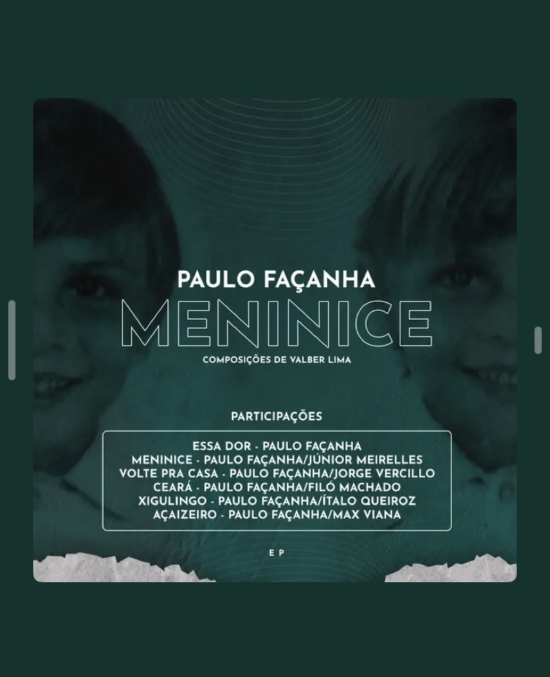 Capa do álbum Meninice de Paulo Façanha